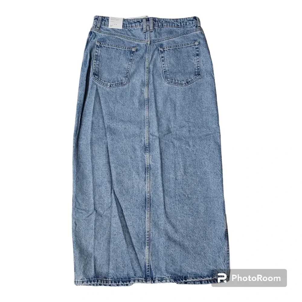 Mango [M]  Slit denim skirt - Picture 9 of 9